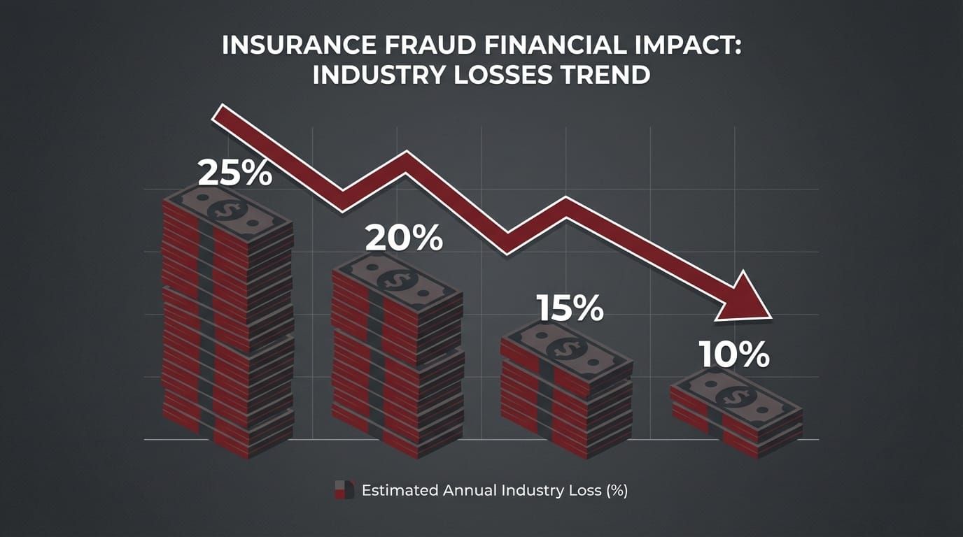 Infographic showing the financial scale of insurance fraud in device claims